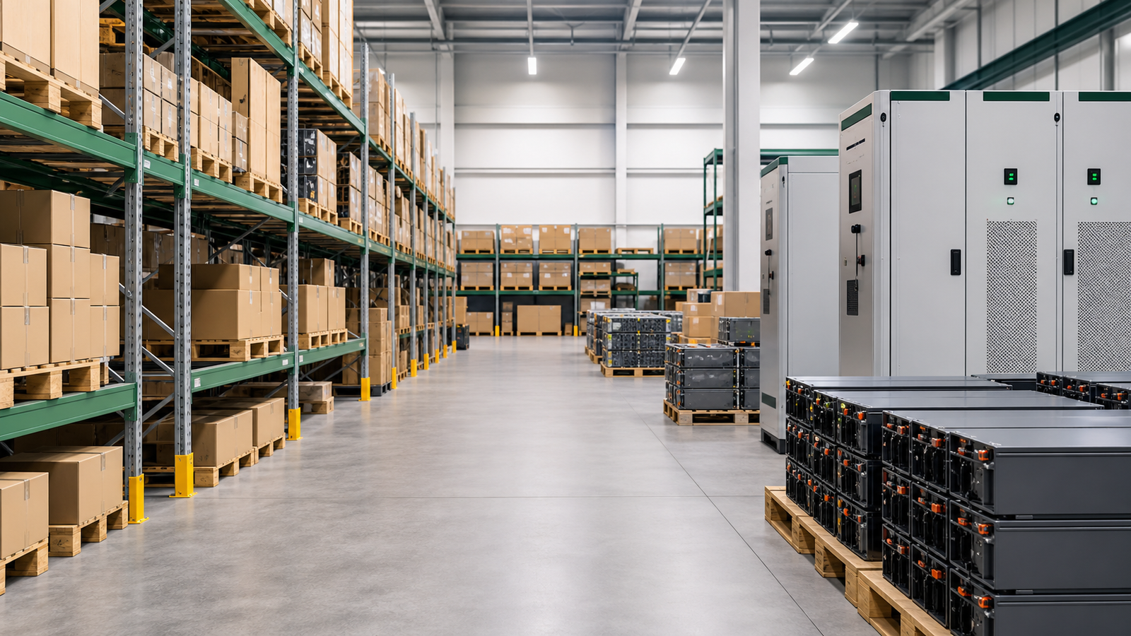 Temporary European warehouse visual