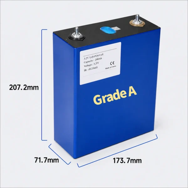 image EVE 3.2V 280Ah Grade A LiFePO4 Prismatic Battery Cell