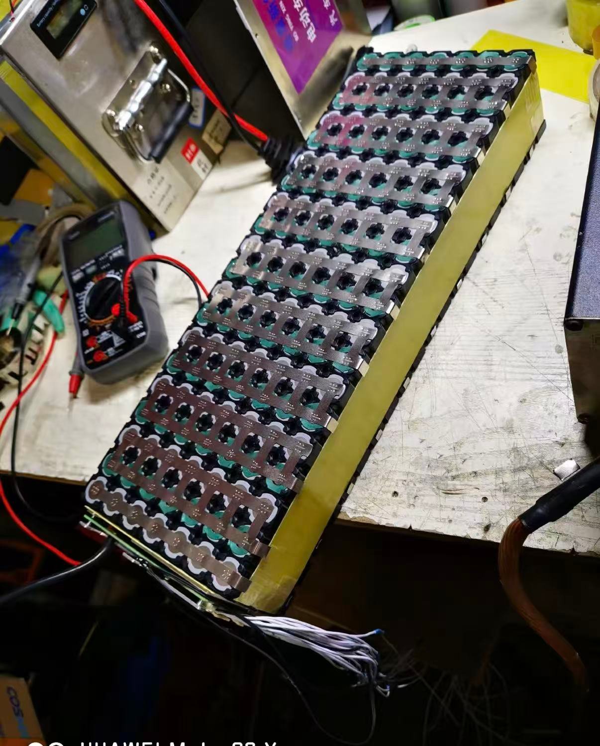 Battery module production