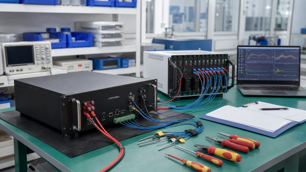 battery quality-control and electrical testing process