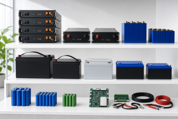 LiFePO4 battery product shelf LiFePO4 battery packs cells and BMS