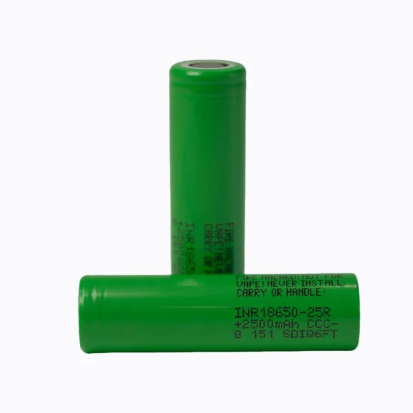 Product image: Samsung INR18650-25RM/T 3.6V 2500mAh Battery Cell