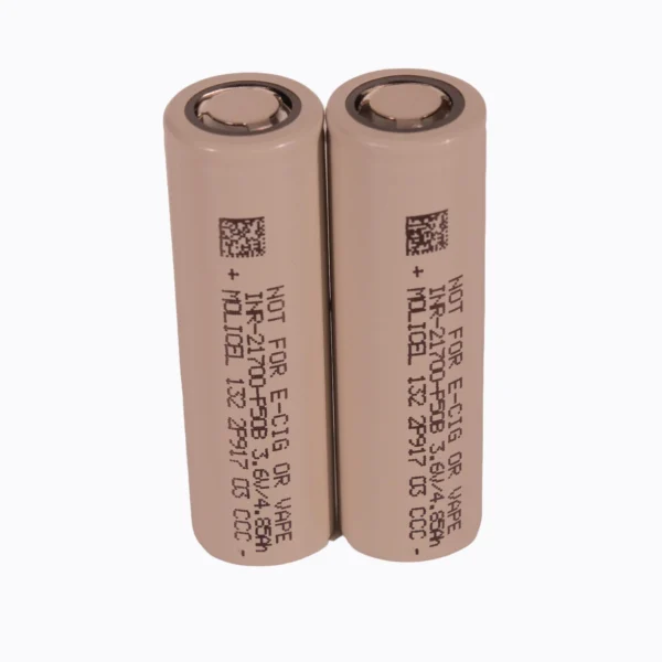 Molicel INR21700-P50B 3.6V 5000mAh battery cell Product image: Molicel INR21700-P50B 3.6V 5000mAh Battery Cell